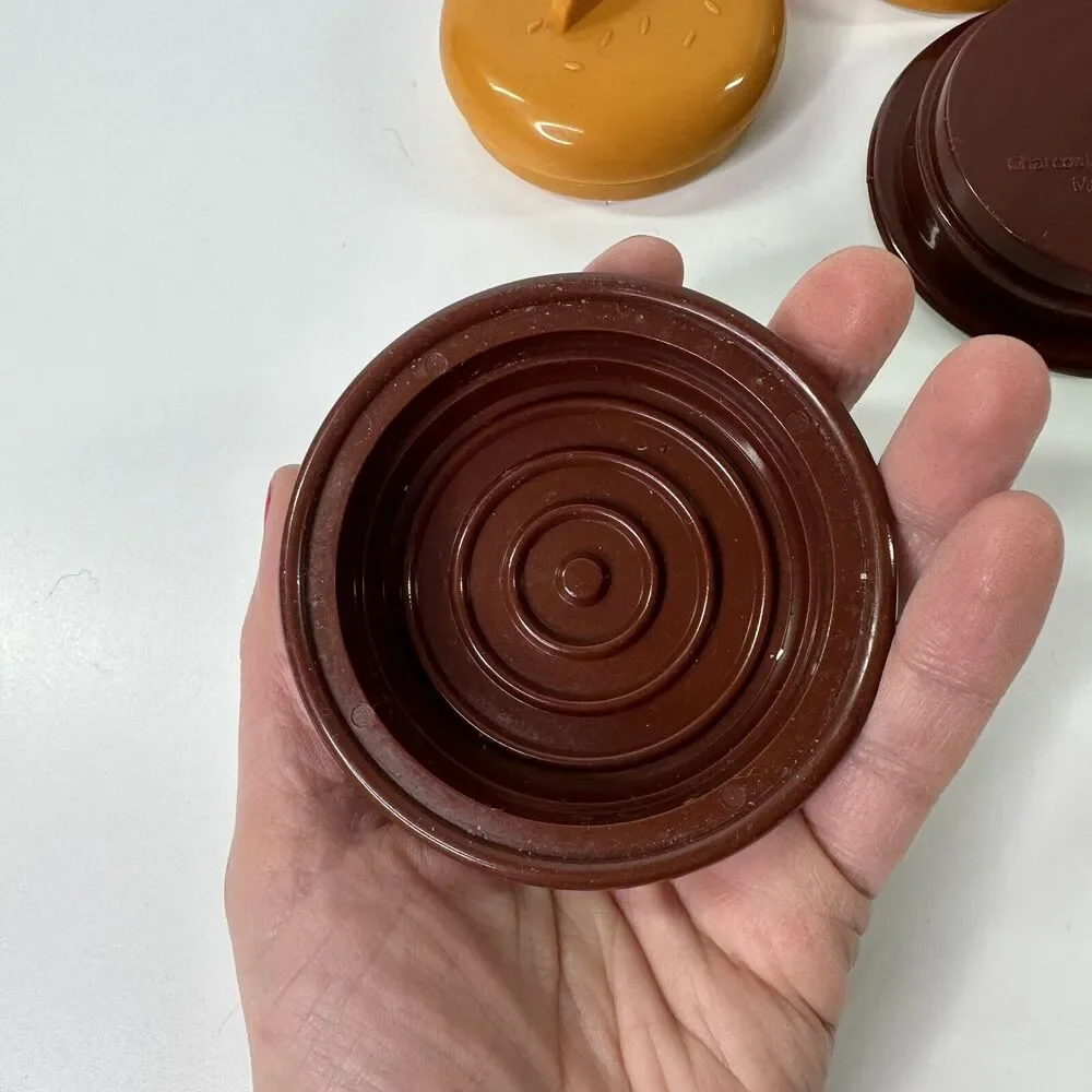 2 Charcoal Companion 2008 Slider Hamburger Press Plastic Bun Shaped 2.5